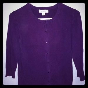 Merona size M deep purple cardigan